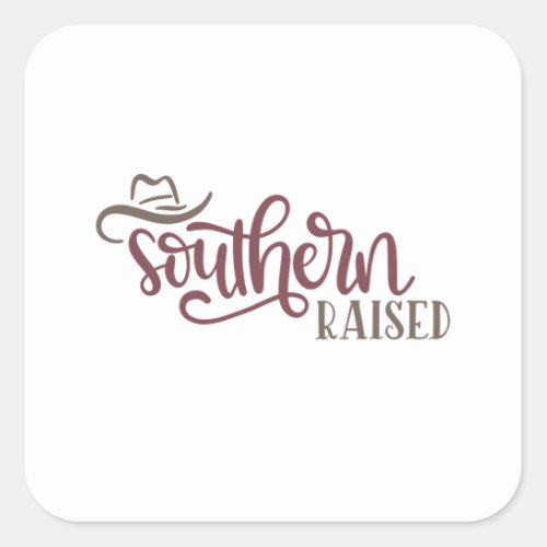 Southern Raised Square Sticker