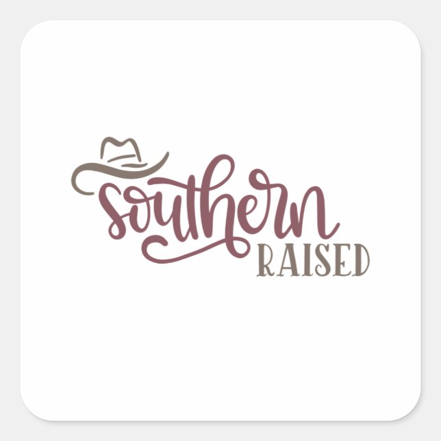 Southern Raised Square Sticker (Front)