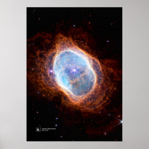 Southern Ring Nebula, NGC 3132 (James Webb/JWST) Poster