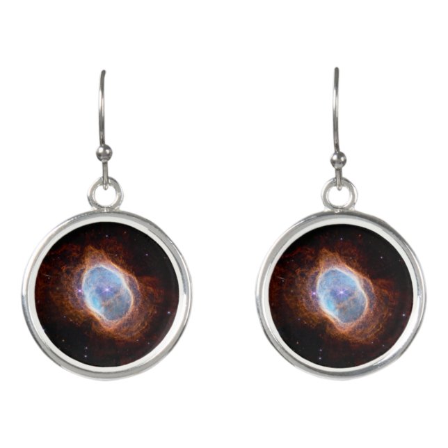 Southern Ring Nebula Space James Webb Telescope Earrings (Front)