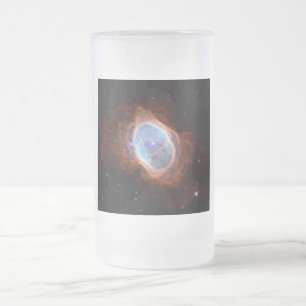 Southern Ring Nebula Space James Webb Telescope Frosted Glass Beer Mug