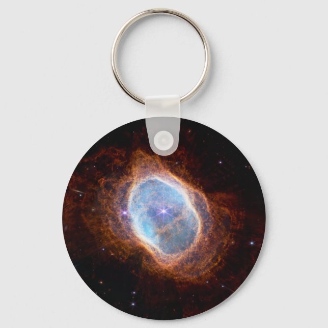 Southern Ring Nebula Space James Webb Telescope Keychain (Front)
