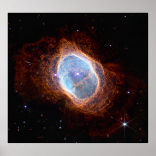 Southern Ring Nebula Space James Webb Telescope Poster