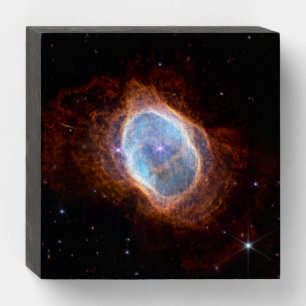 Southern Ring Nebula Space James Webb Telescope Wooden Box Sign
