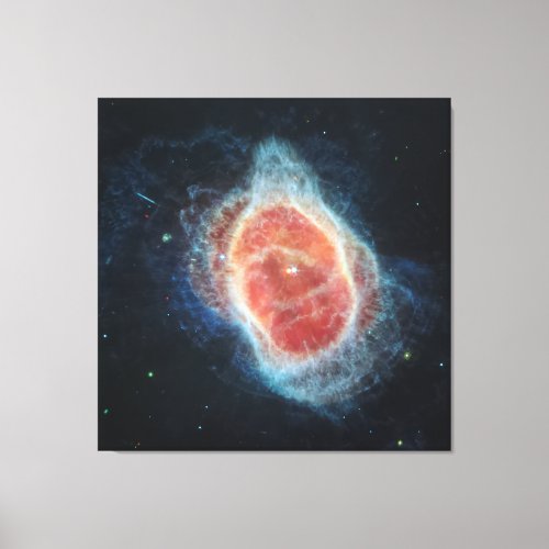 Southern Ring Planetary Nebula  MIRI  JWST Canvas Print