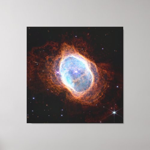Southern Ring Planetary Nebula  NIRCam  JWST Canvas Print