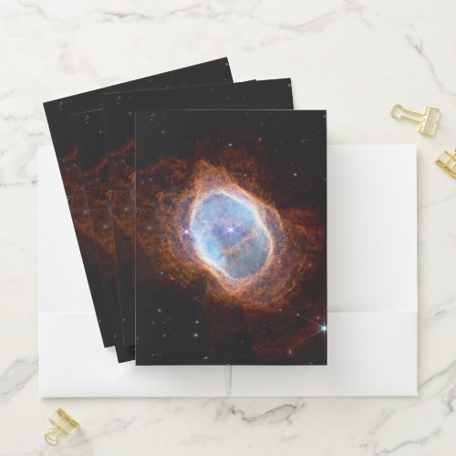 Southern Ring Planetary Nebula  NIRCam  JWST Pocket Folder