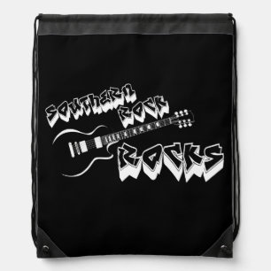Southern rock music drawstring bag