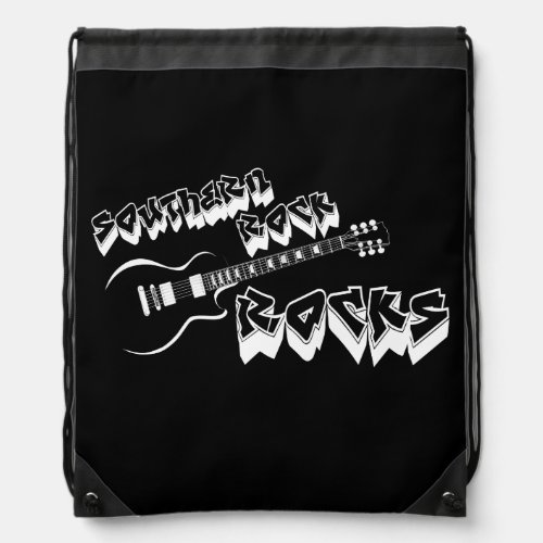 Southern rock music drawstring bag