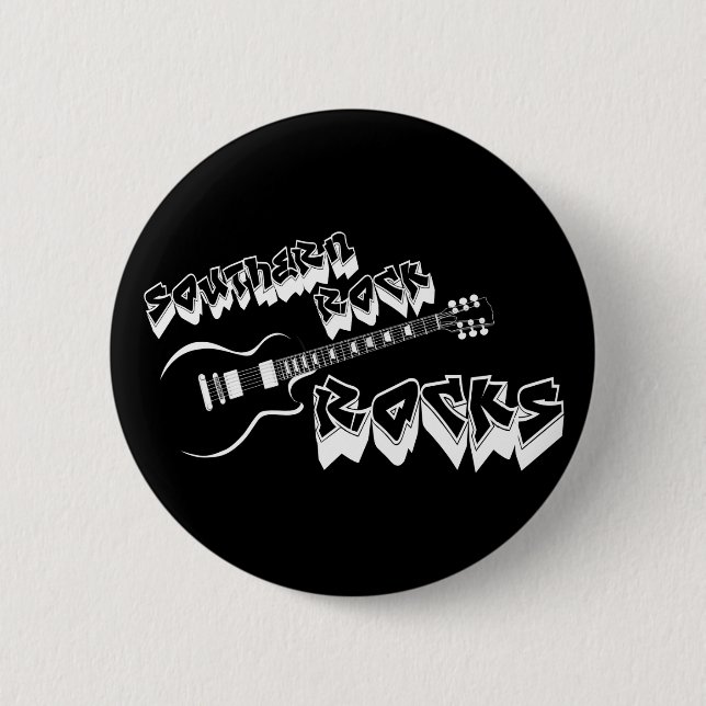 Southern rock music pinback button (Front)