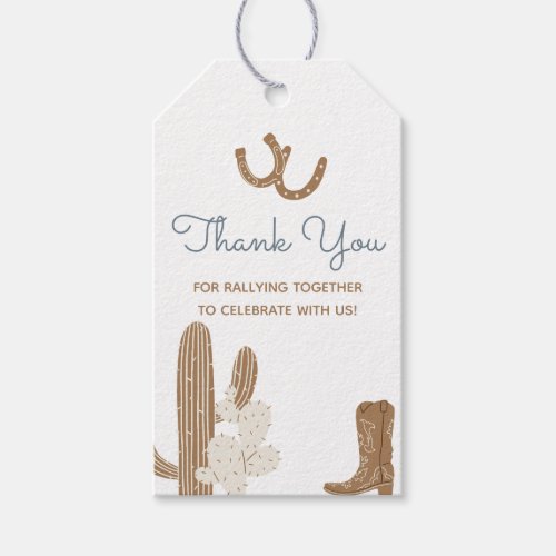 Southern Rodeo Cowboy Birthday Gift Tags