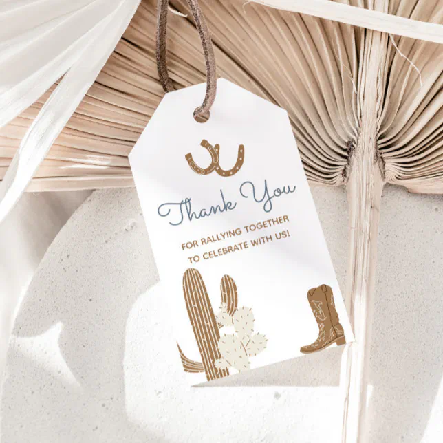 Southern Rodeo Cowboy Birthday Gift Tags | Zazzle