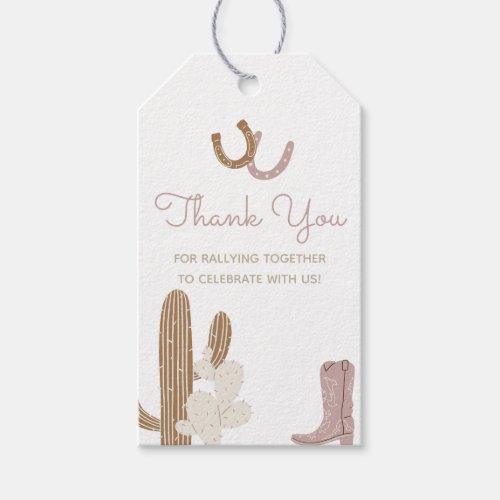 Southern Rodeo Cowgirl Birthday Gift Tags