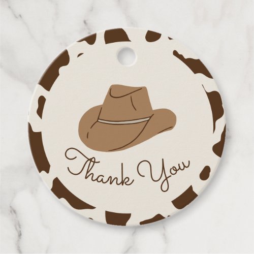 Southern Rodeo Neutral Cowboy Birthday Gift Tags