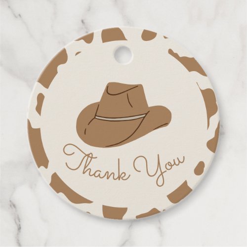 Southern Rodeo Neutral Cowboy Birthday Gift Tags