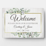 Southern Rustic Cotton Welcome Wedding Guestbook Plaque at Zazzle