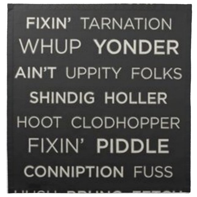 Southern Sayings Napkin (Front)