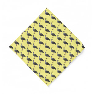 Southern screamer bird cartoon illustration bandana