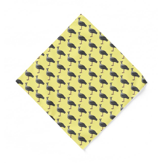 Southern screamer bird cartoon illustration bandana (Front)