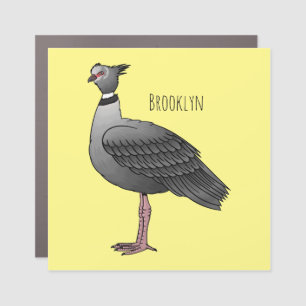 Southern screamer bird cartoon illustration  car magnet