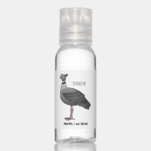 Southern screamer bird cartoon illustration hand sanitizer