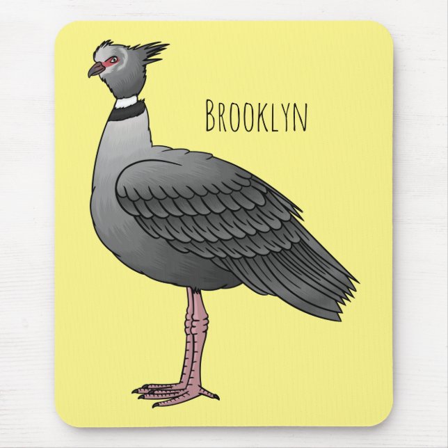 Southern screamer bird cartoon illustration  mouse pad (Front)