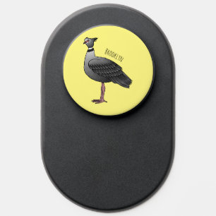 Southern screamer bird cartoon illustration  PopSocket