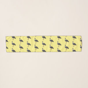 Southern screamer bird cartoon illustration scarf