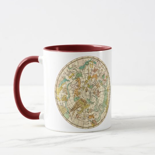 Southern Sky Star Chart and Constellations Map Mug