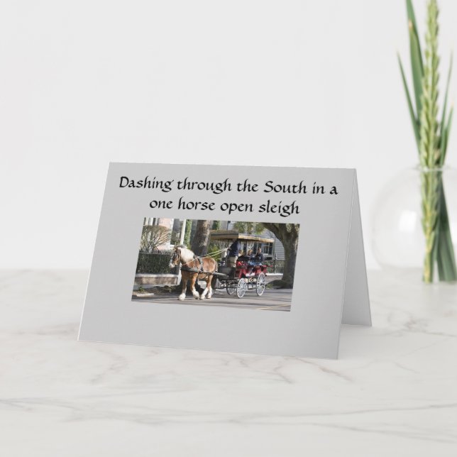 SOUTHERN SLEIGH RIDE CHRISTMAS HOLIDAY CARD (Front)
