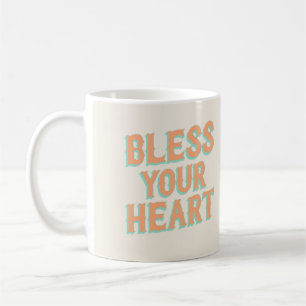 Southern Snark: Bless Your Heart (teal & coral) Coffee Mug