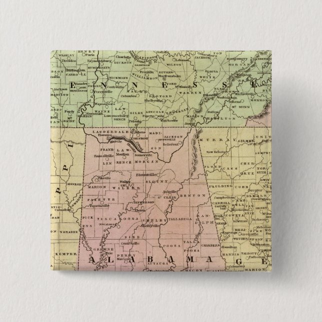 Southern States Olney Map Pinback Button (Front)