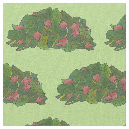 Southern Style Collard Greens with Bacon Soul Food Fabric