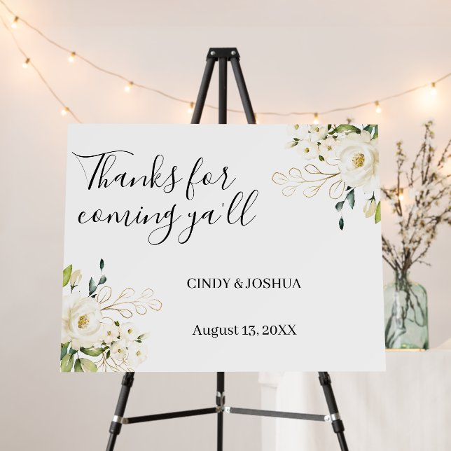 Southern style floral welcome sign  (In Situ (Stand))