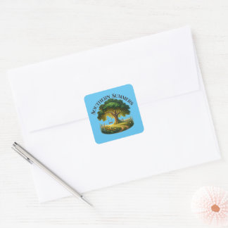 Southern Summers Square Sticker