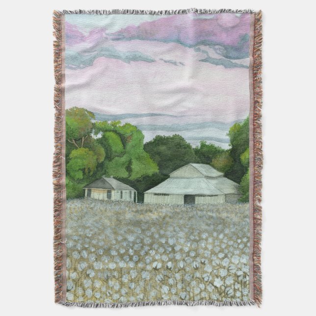 Southern Sunset Throw Blanket (Front Vertical)