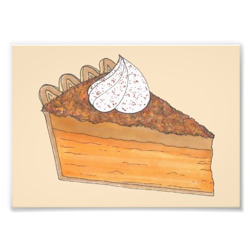 Southern Sweet Potato Pie Slice Bakery Food Art Photo Print