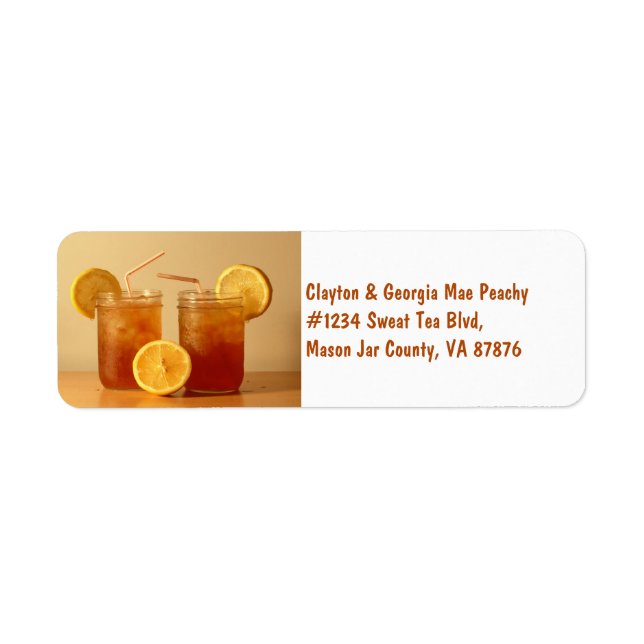 Southern Sweet Tea for Two in Mason Jars Label (Front)