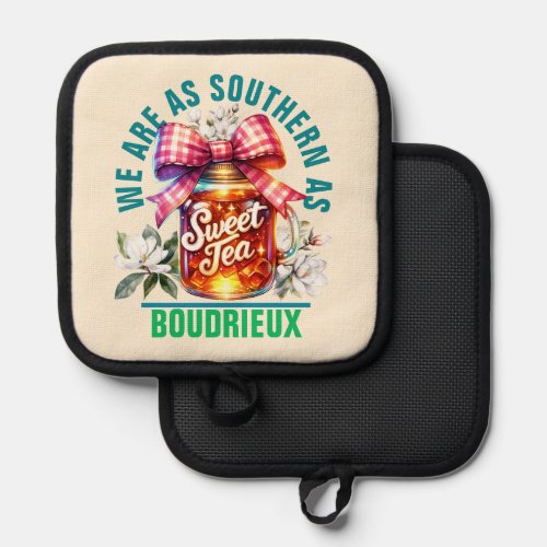 Southern Sweet Tea Oven Mitt  Pot Holder Set