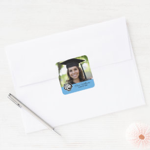 Southern University Jaguars BW Graduation Square Sticker