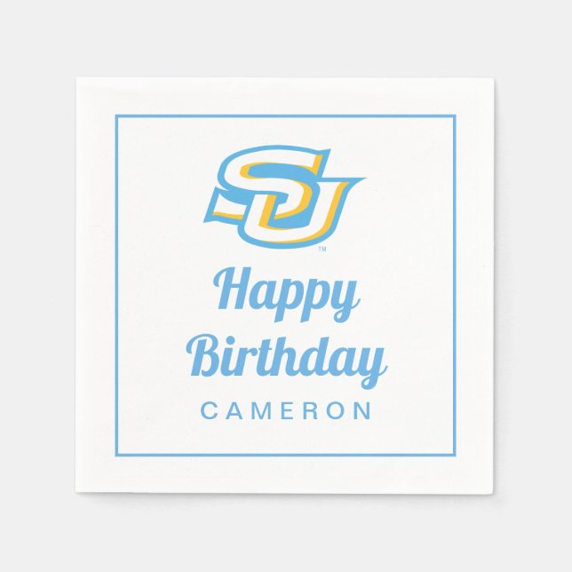 Southern University SU | Birthday Napkins (Front)