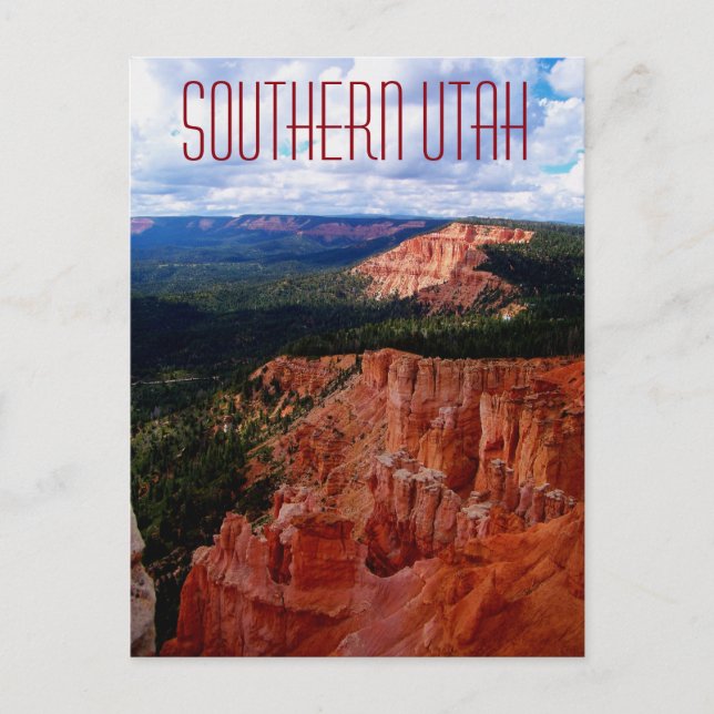 Southern Utah Postcard near Bryce Canyon Zion (Front)