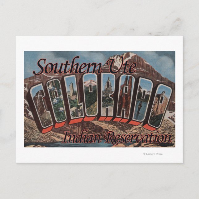 Southern Ute Indian Reservation, Colorado Postcard (Front)