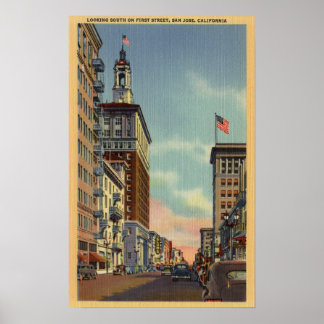 Southern View of First Street Poster