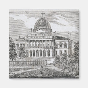 Southern view of the State House in Boston Magnet