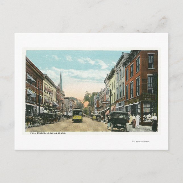 Southern View of Wall Street Postcard (Front)