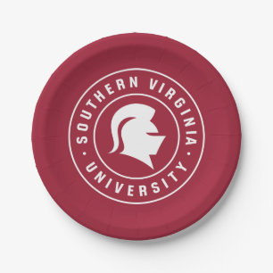 Southern Virginia University Knight Mascot Seal Paper Plates
