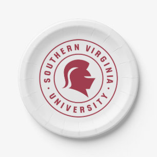 Southern Virginia University Knight Mascot Seal Paper Plates