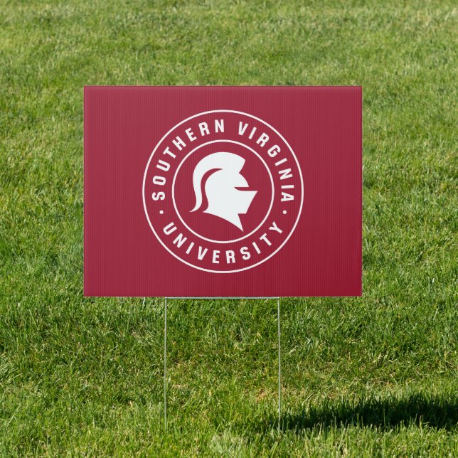 Southern Virginia University Knight Mascot Seal Sign (Insitu)