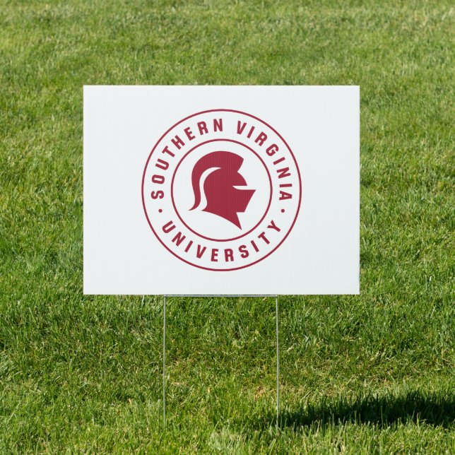Southern Virginia University Knight Mascot Seal Sign (Insitu)